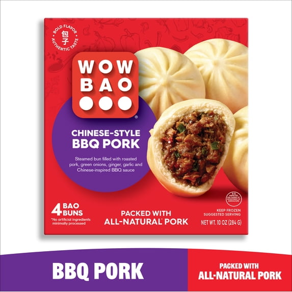 Wow Bao Chinese-Style BBQ Pork Bao 4 Pack Frozen