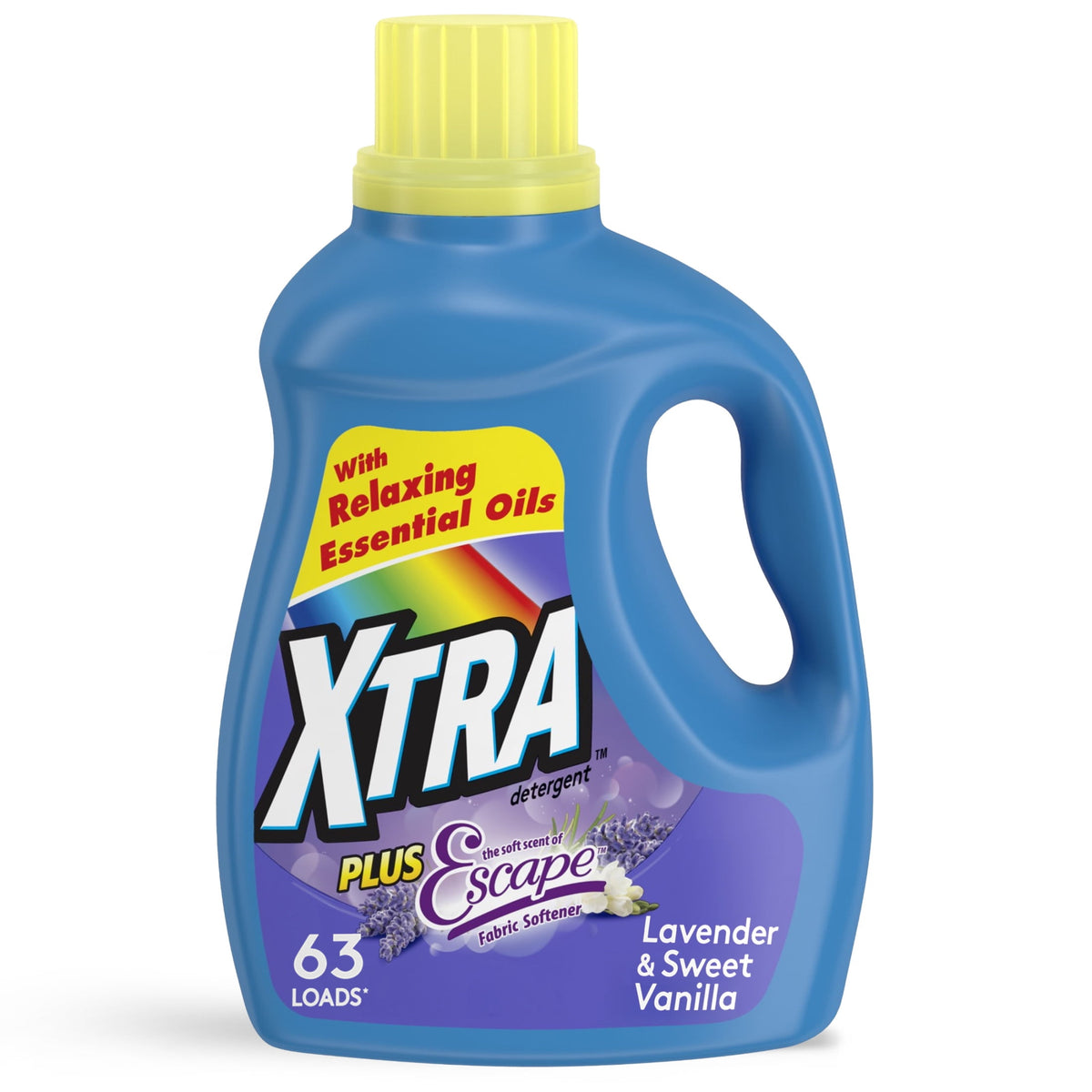 Xtra Plus Scent of Escape Lavender & Sweet Vanilla Liquid Laundry Detergent 97.7 fl oz 63 Loads