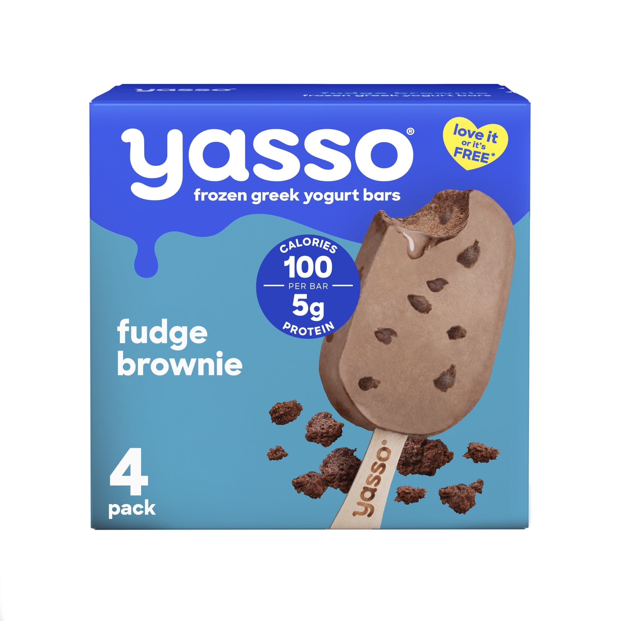 Yasso Greek Yogurt Creamy Fudge Brownie Ice Cream Bars 4 Count 14 Fl Oz Box