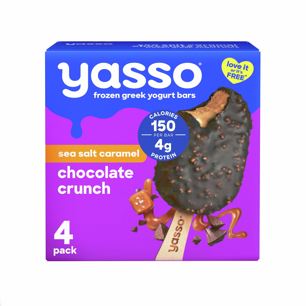 Yasso Sea Salt Caramel Chocolate Crunch Frozen Greek Yogurt Bars 4 Count 14 Fl Oz