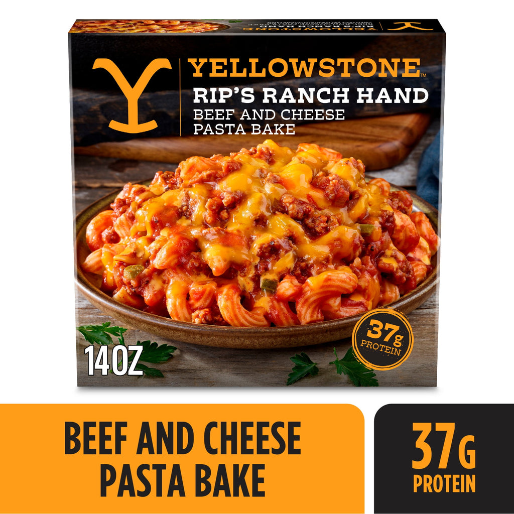 Yellowstone Beef and Cheese Pasta Bake Frozen Meal 14 Oz