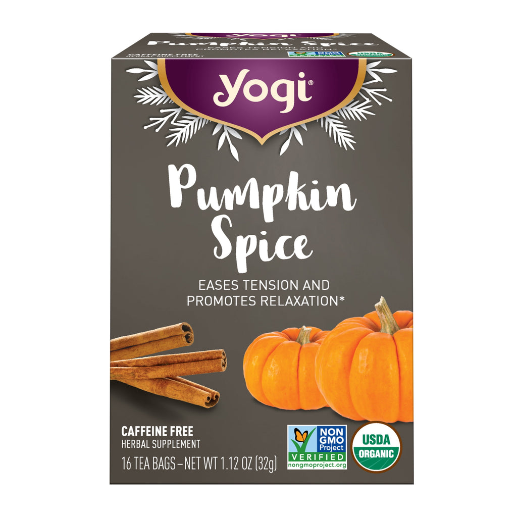 Yogi Pumpkin Spice Organic Herbal Wellness Tea Bags 1.12 oz 16 Count