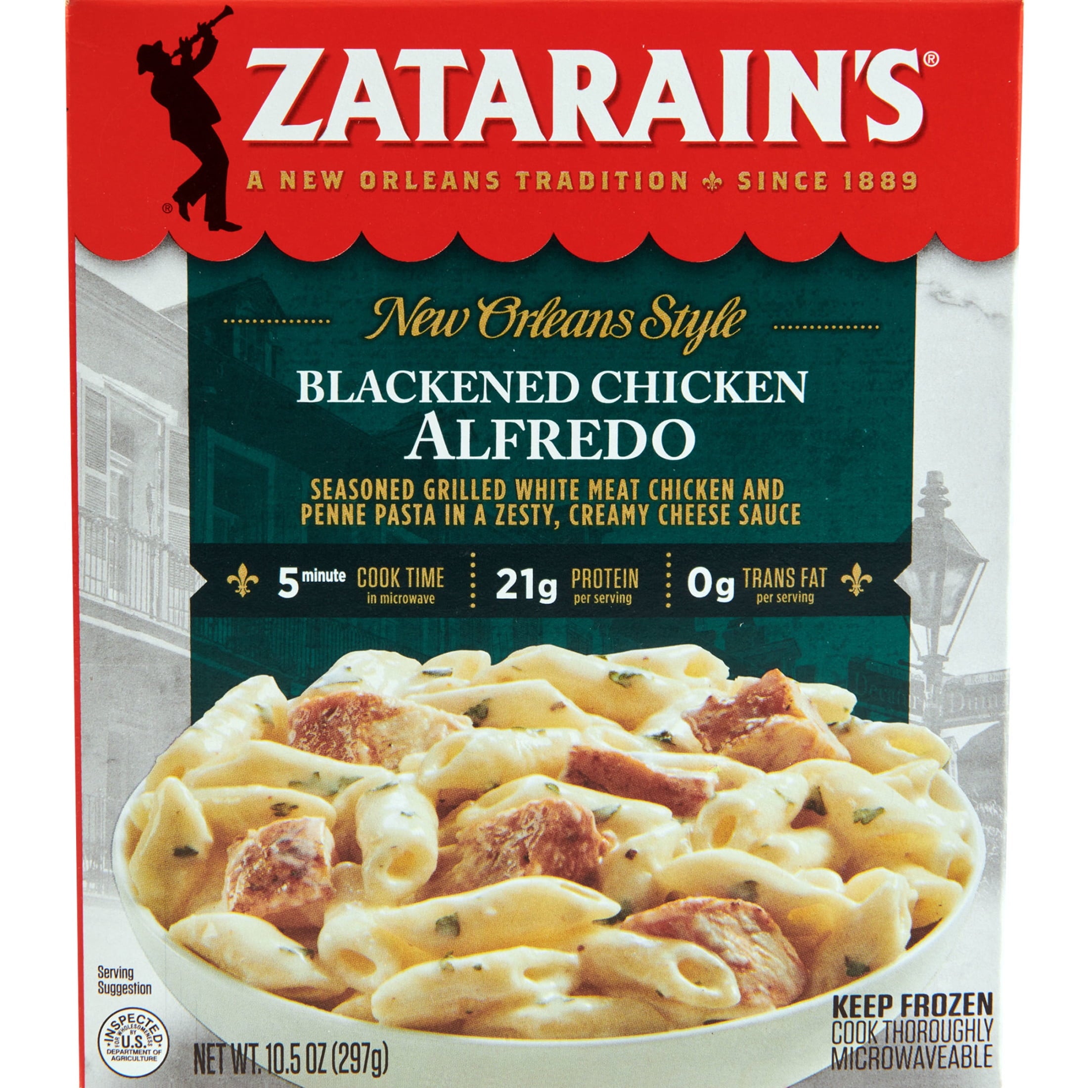 Zatarain's Blackened Chicken Alfredo Frozen Dinner 10.5 Oz
