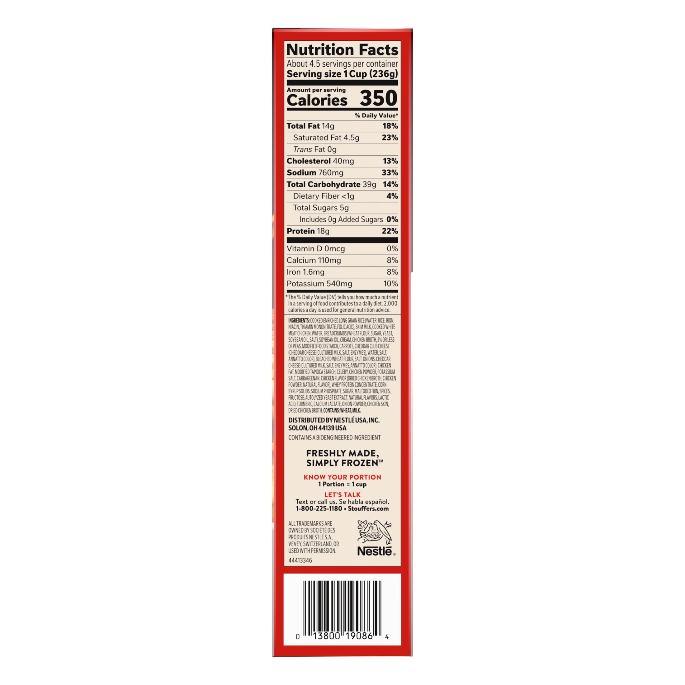 Stouffer's Grandma's Chicken and Vegetable Rice Bake Frozen Family Dinner 36 Oz
