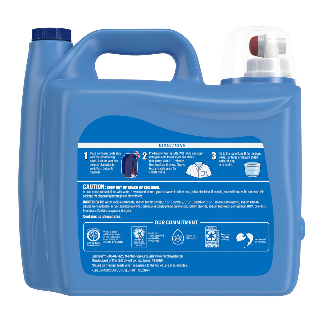 Xtra Plus OxiClean Crystal Clean Liquid Laundry Detergent 203.1 fl oz 131 Loads