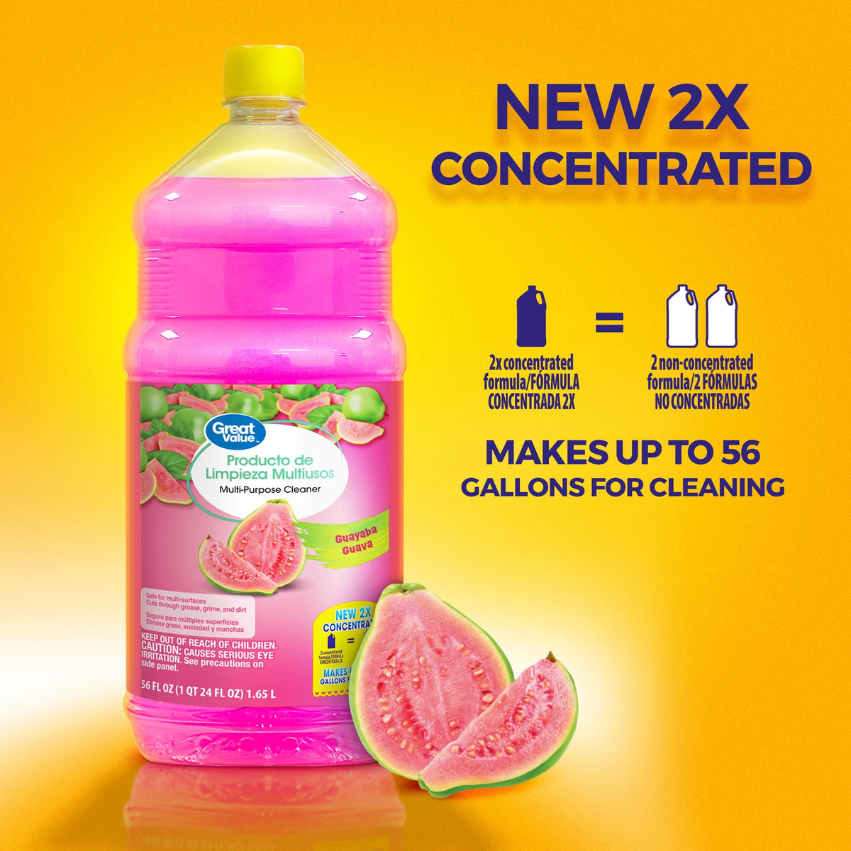 Great Value 2X Concentrated Multi-Purpose Cleaner Guava Scent 56 fl oz
