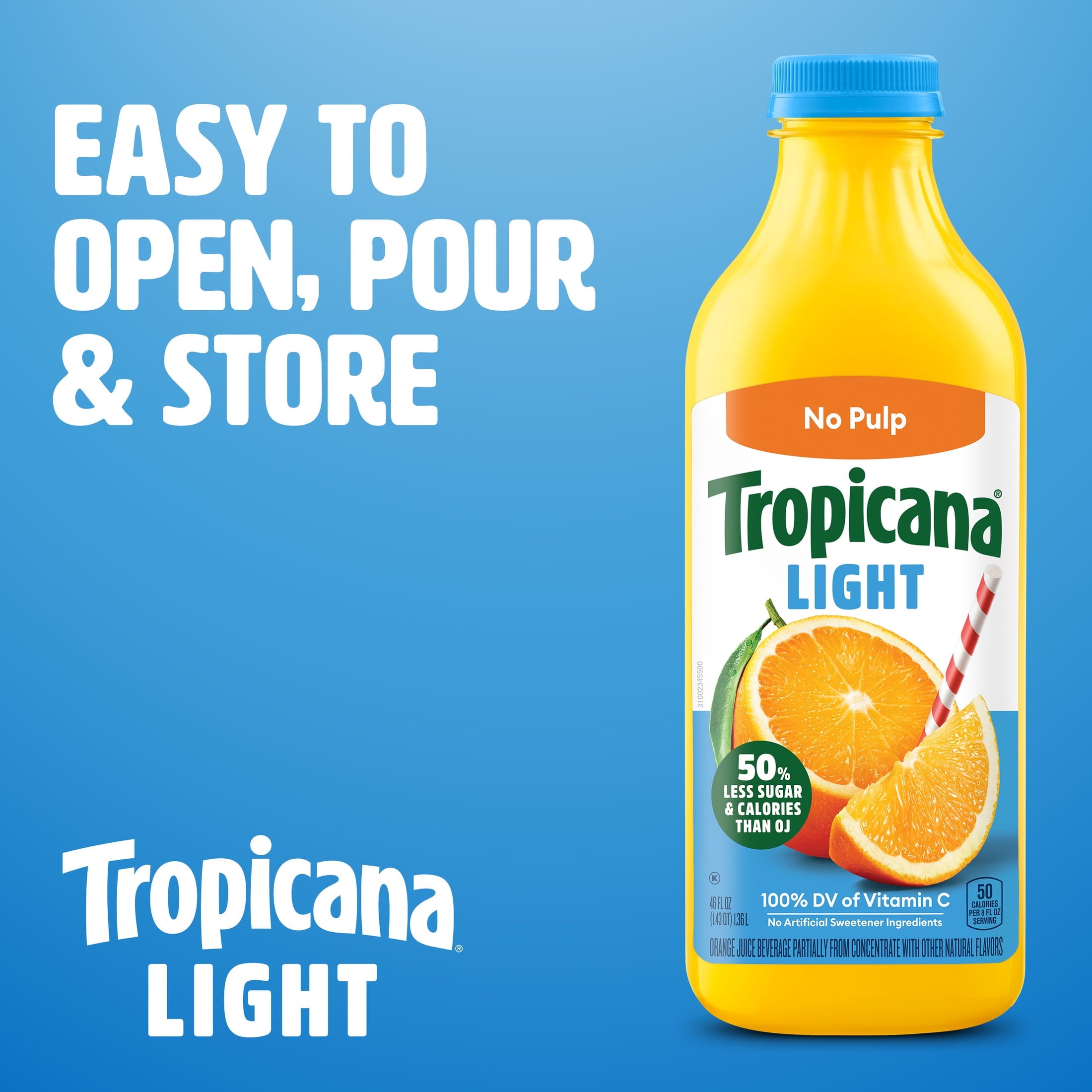 Tropicana Light Orange Juice Beverage No Pulp 46 fl oz