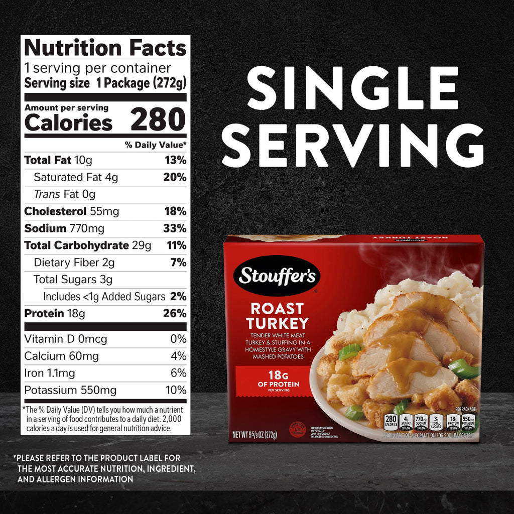 Stouffer's Roast Turkey Single Serve Frozen Meal 9.625 Oz