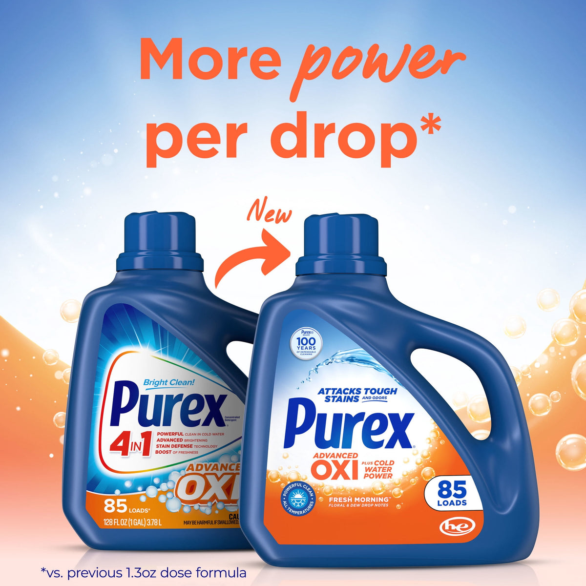 Purex Advanced Oxi with Odor Fighter Liquid Laundry Detergent 128 fl oz 85 Loads