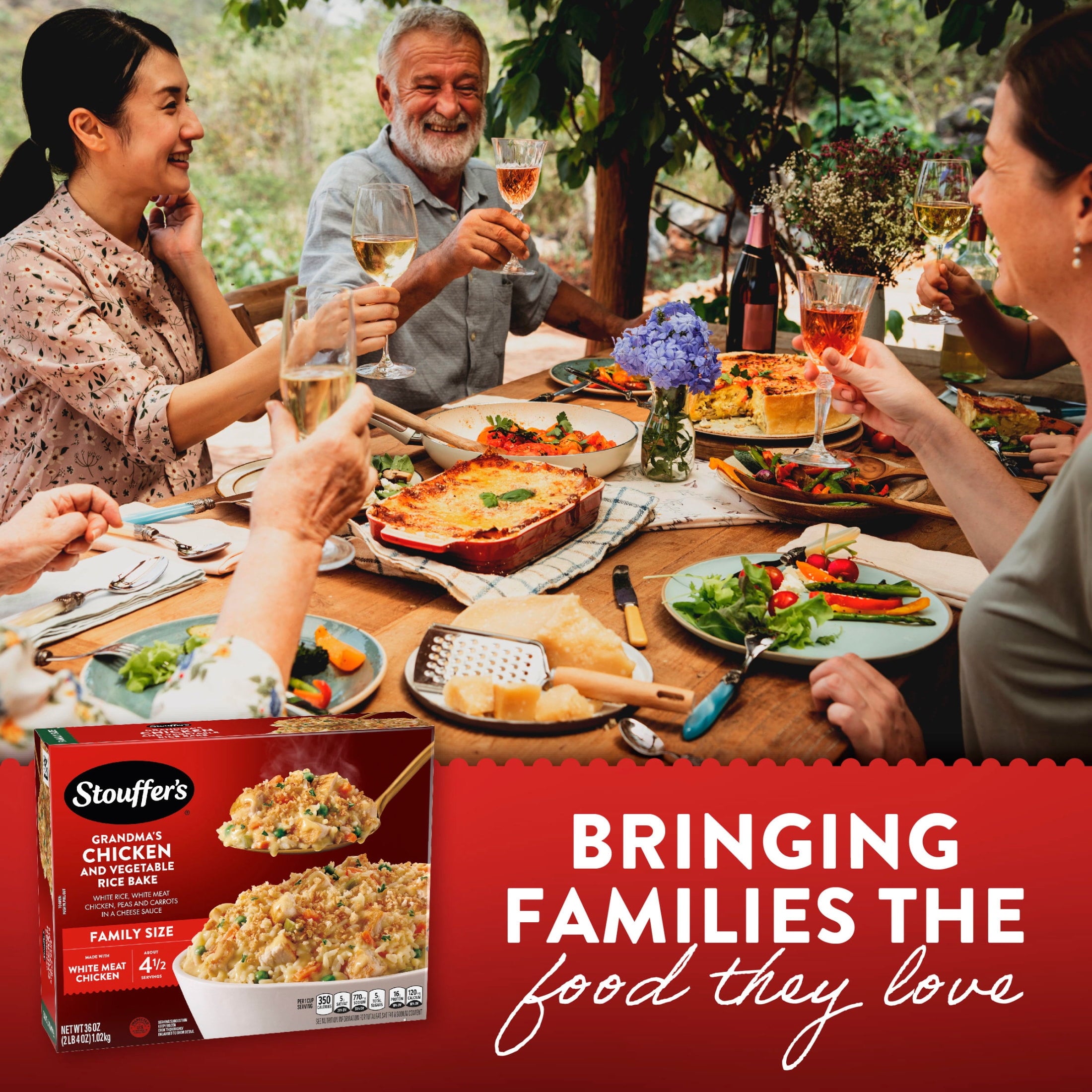 Stouffer's Grandma's Chicken and Vegetable Rice Bake Frozen Family Dinner 36 Oz