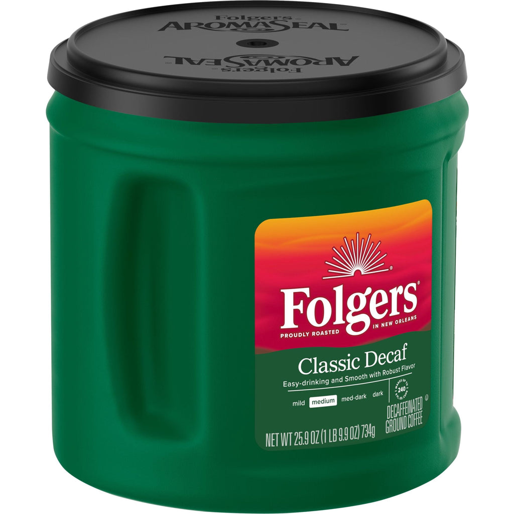 Folgers Classic Decaf Medium Roast Ground Coffee 25.9 oz Canister