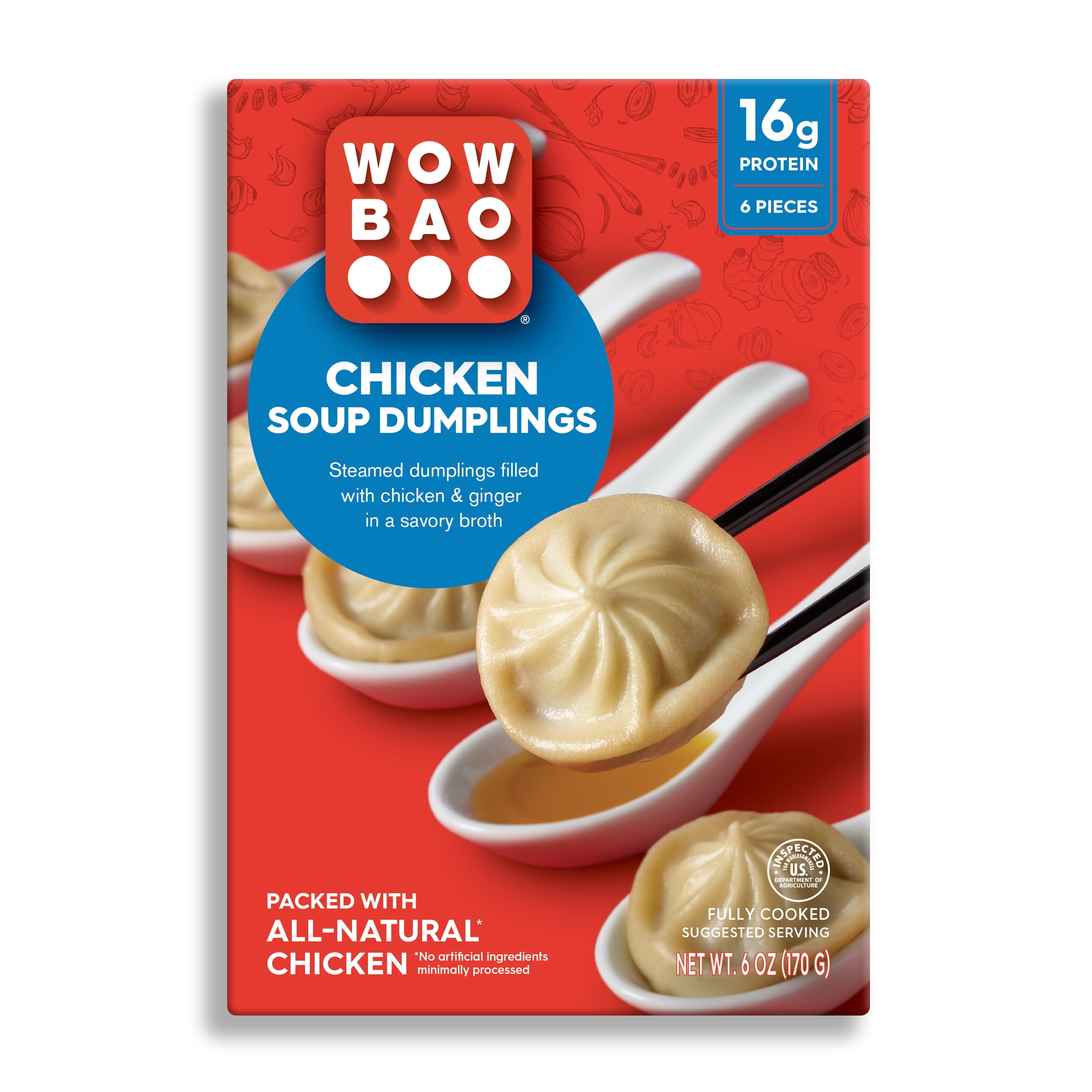 Wow Bao Chicken Soup Dumplings 6 Pieces Frozen 6 Oz