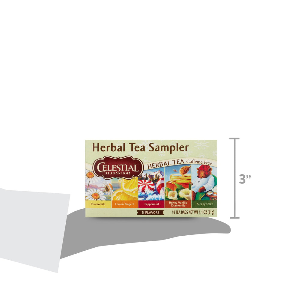 Celestial Seasonings Herbal Tea Sampler Caffeine-Free Herbal Tea Bags 18 Count