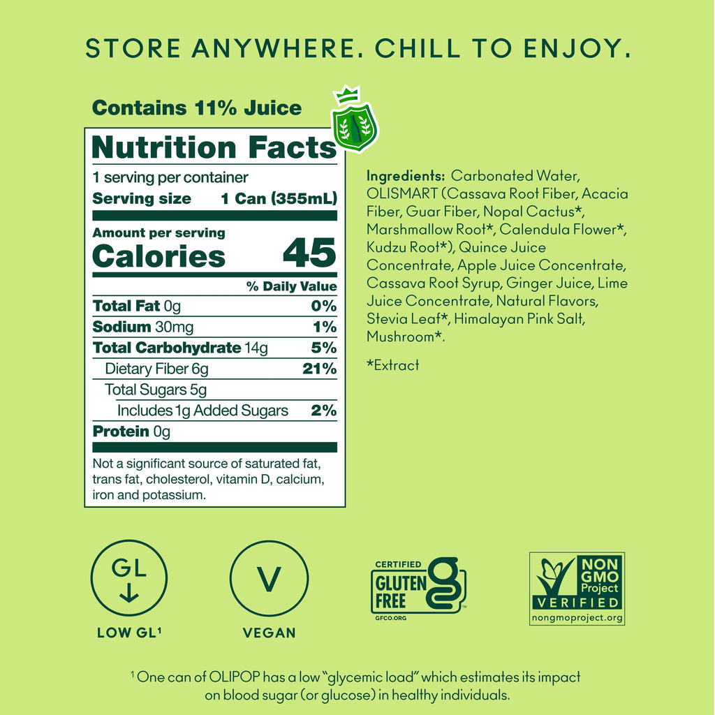 OLIPOP Prebiotic Soda Ginger Ale Can 12 Fl Oz 1 Pack