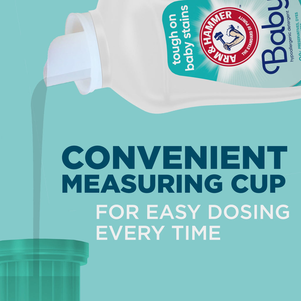 ARM & HAMMER Baby Hypoallergenic Liquid Laundry Detergent Cuddly Clean 100.5 fl oz 77 Loads