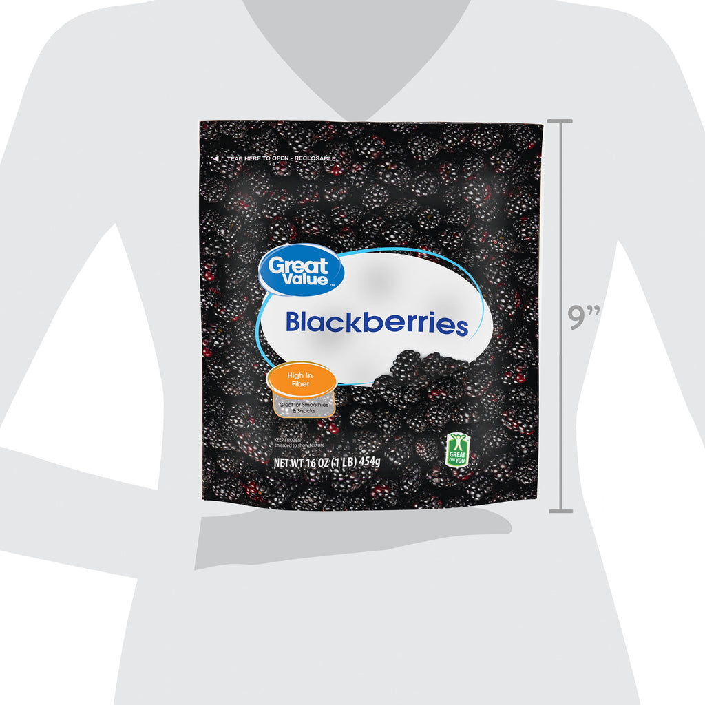 Great Value Whole Blackberries Frozen 16 Oz