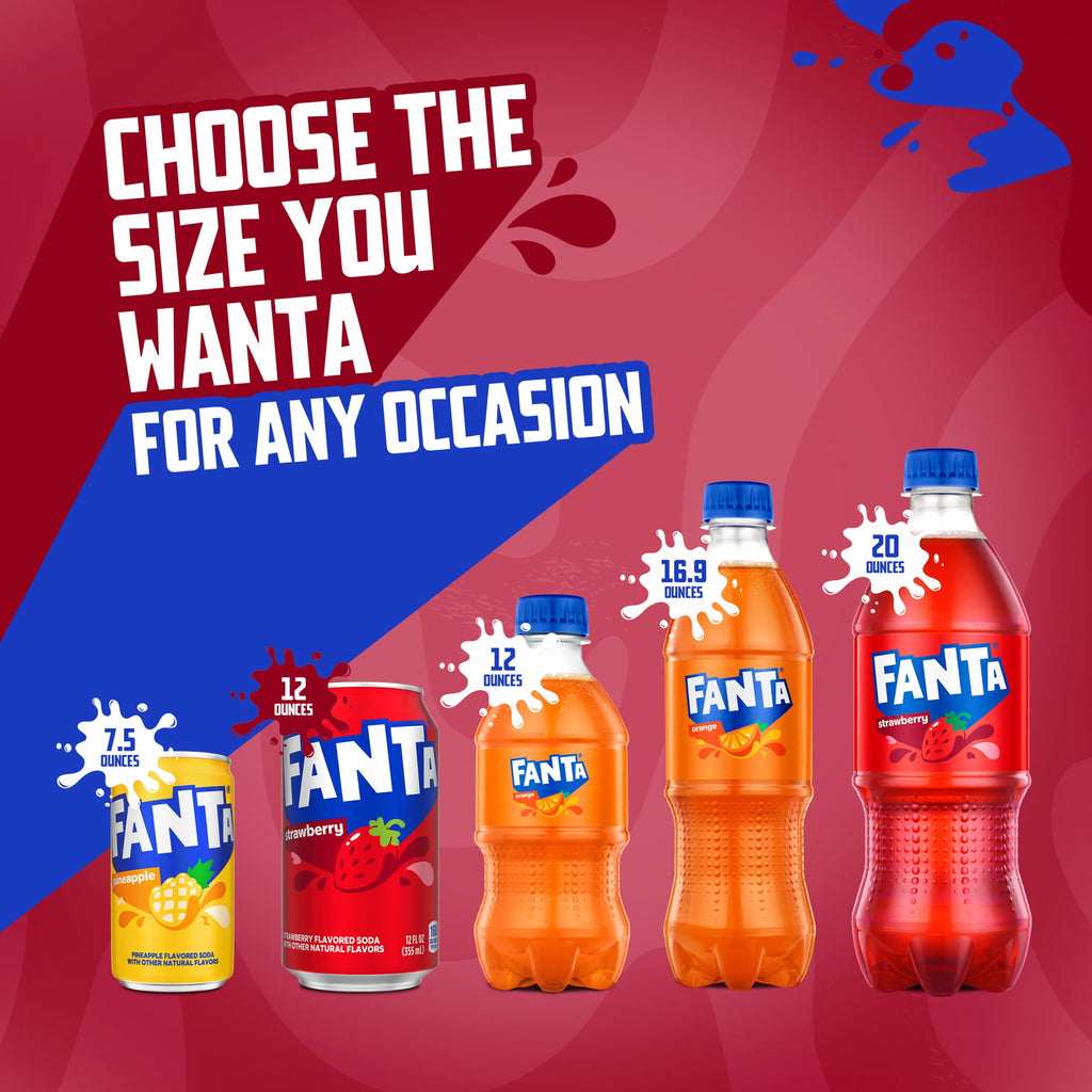 Fanta Strawberry Soda Pop Fridge Pack Cans 12 Fl Oz 12 Pack