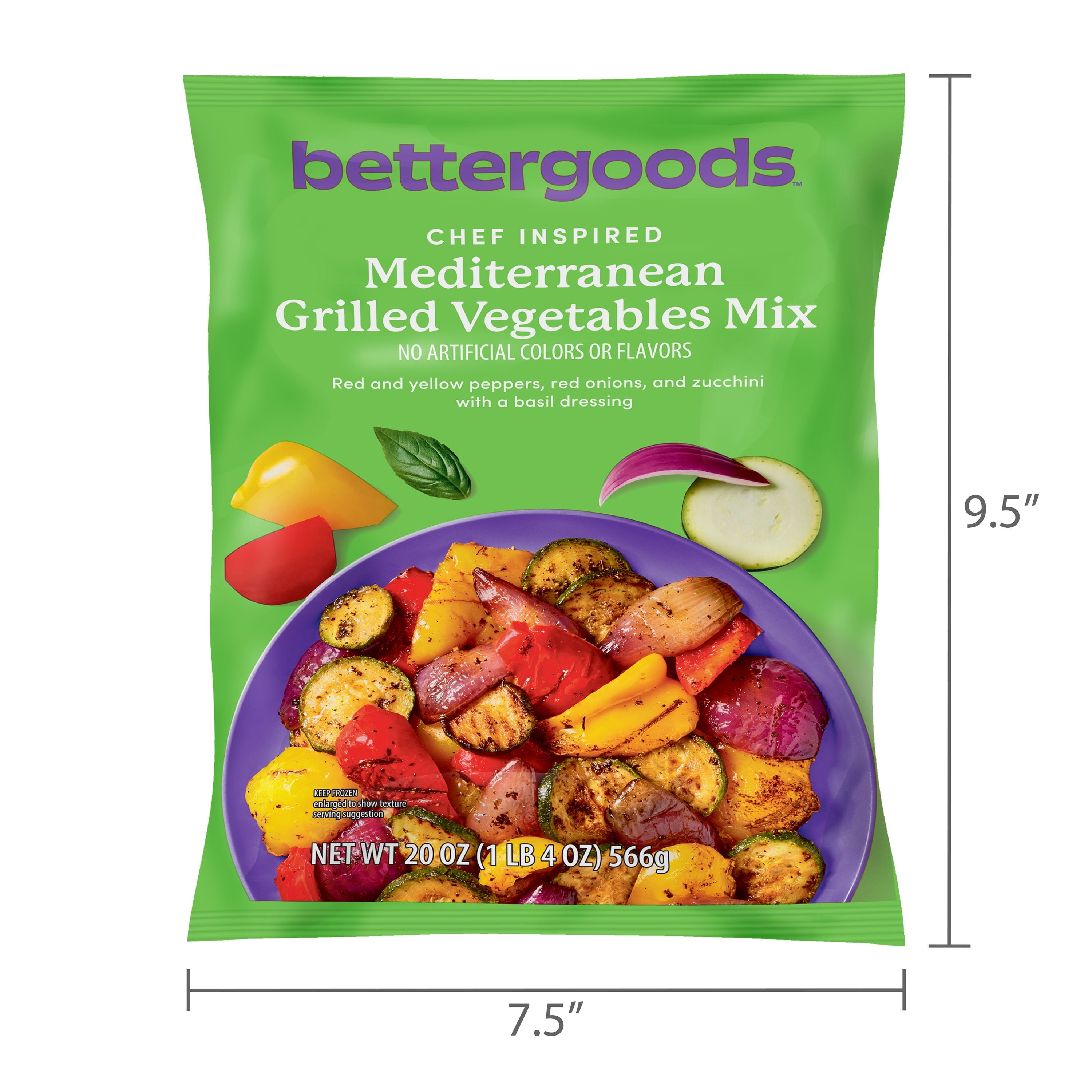 Bettergoods Mediterranean Grilled Vegetables Mix Frozen 20 Oz