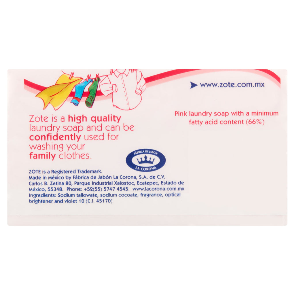 Zote Pink Laundry Bar Soap Stain Remover 14.1 oz