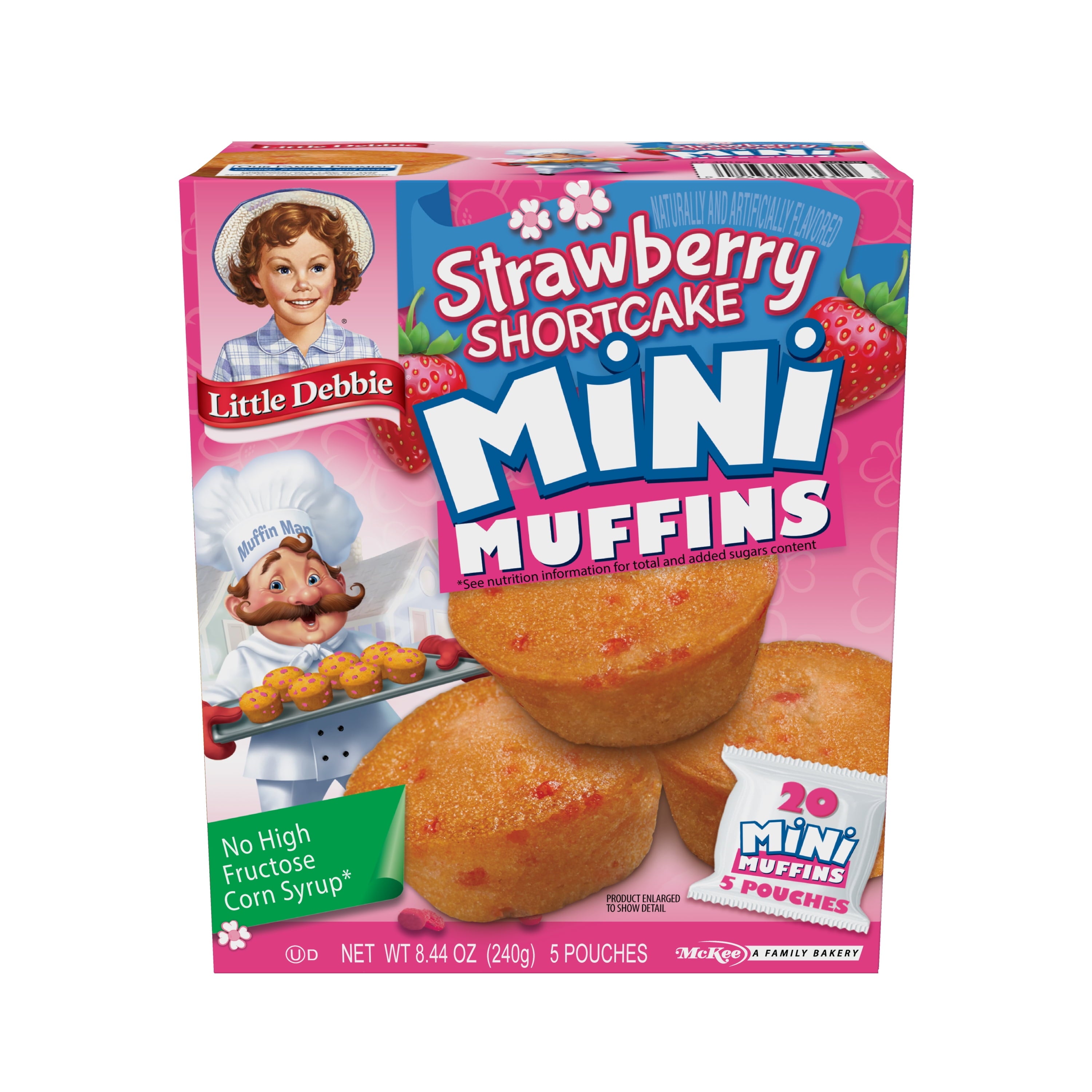 Little Debbie Strawberry Shortcake Mini Muffins 8.44 Oz 5 Count Freshness Guaranteed