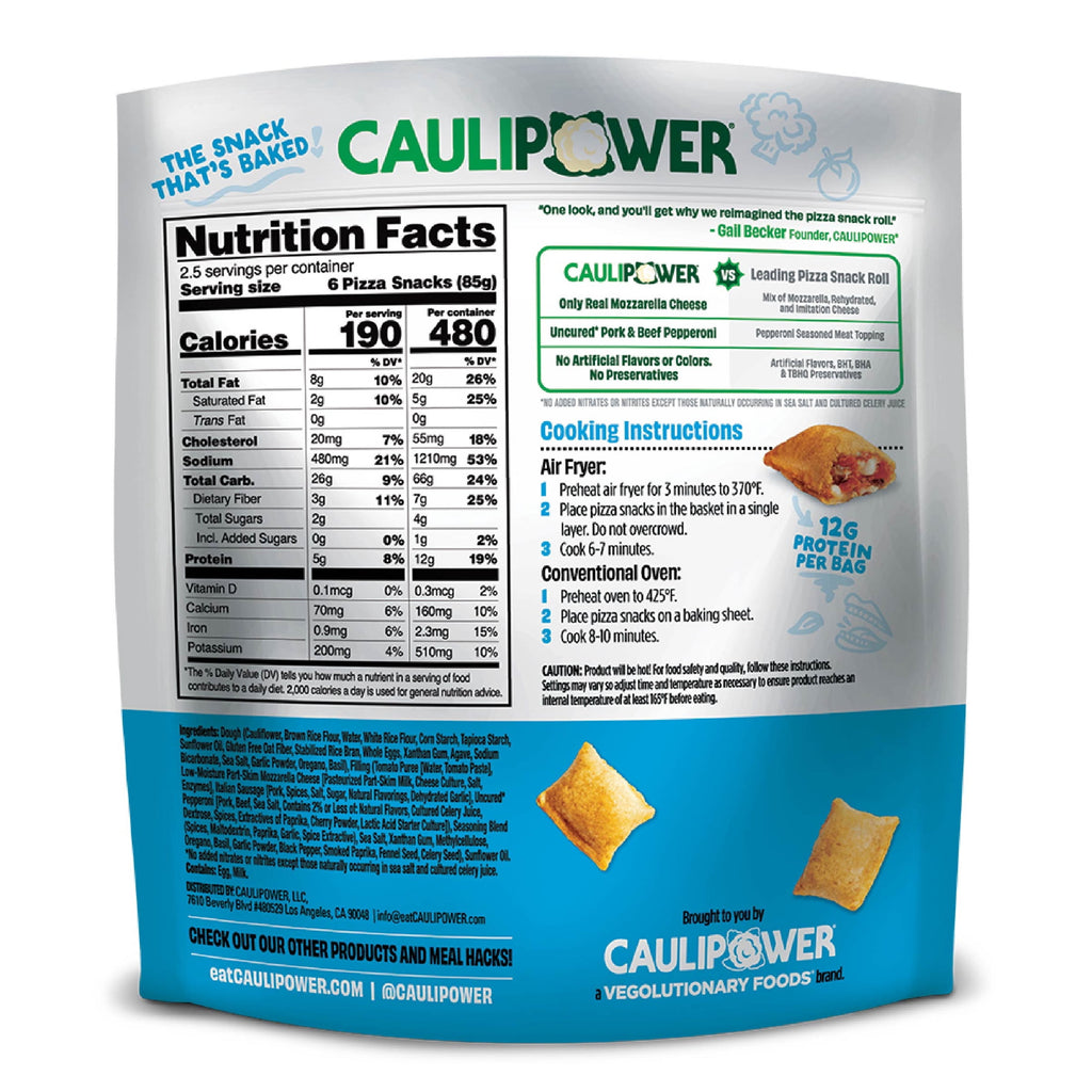 CAULIPOWER Sausage and Uncured Pepperoni Pizza Snacks Frozen 7.5 Oz