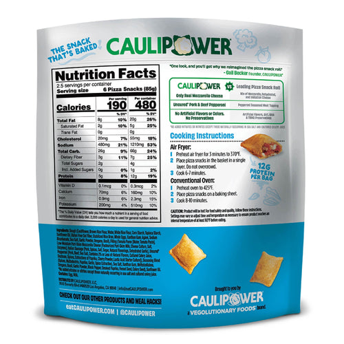 CAULIPOWER Sausage and Uncured Pepperoni Pizza Snacks Frozen 7.5 Oz