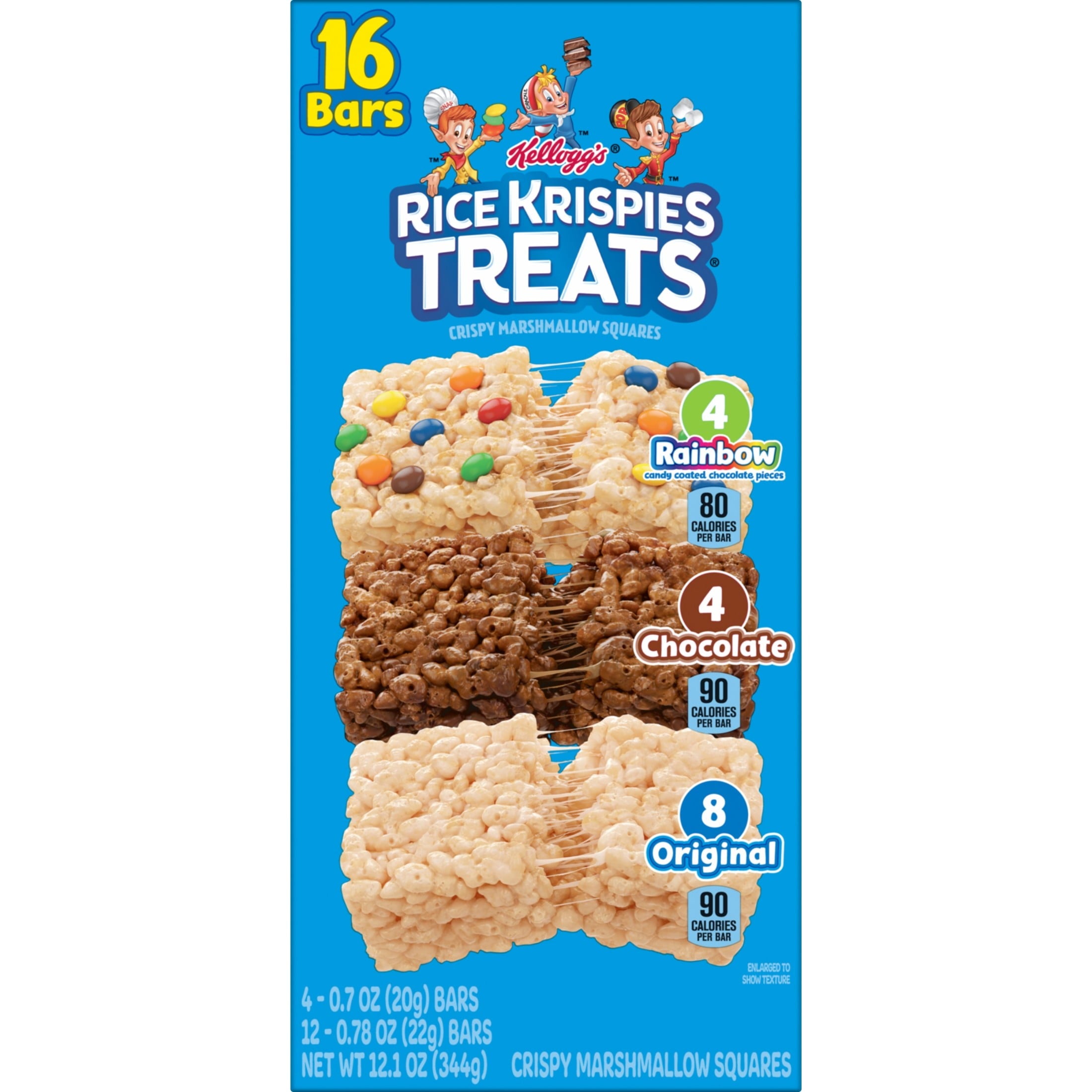 Rice Krispies Treats Variety Pack Chewy Crispy Marshmallow Squares 12.1 Oz 16 Count