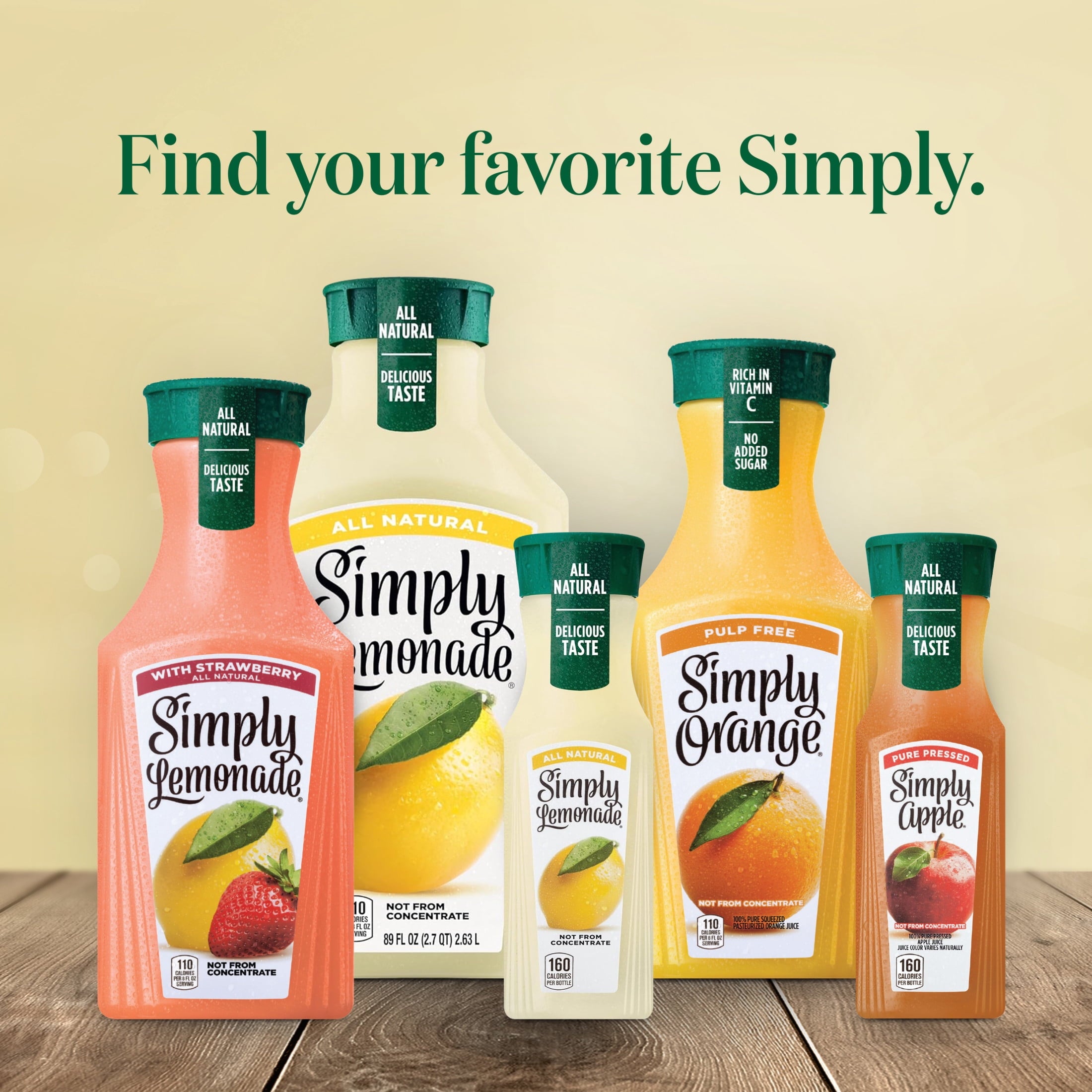 Simply Orange Pulp-Free Orange Juice 8 fl oz Bottles 4 Pack