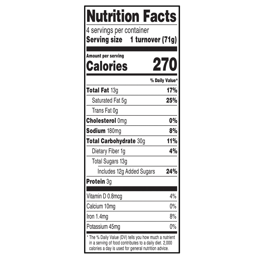 Apple Turnover Pastries 10 Oz 4 Count Freshness Guaranteed