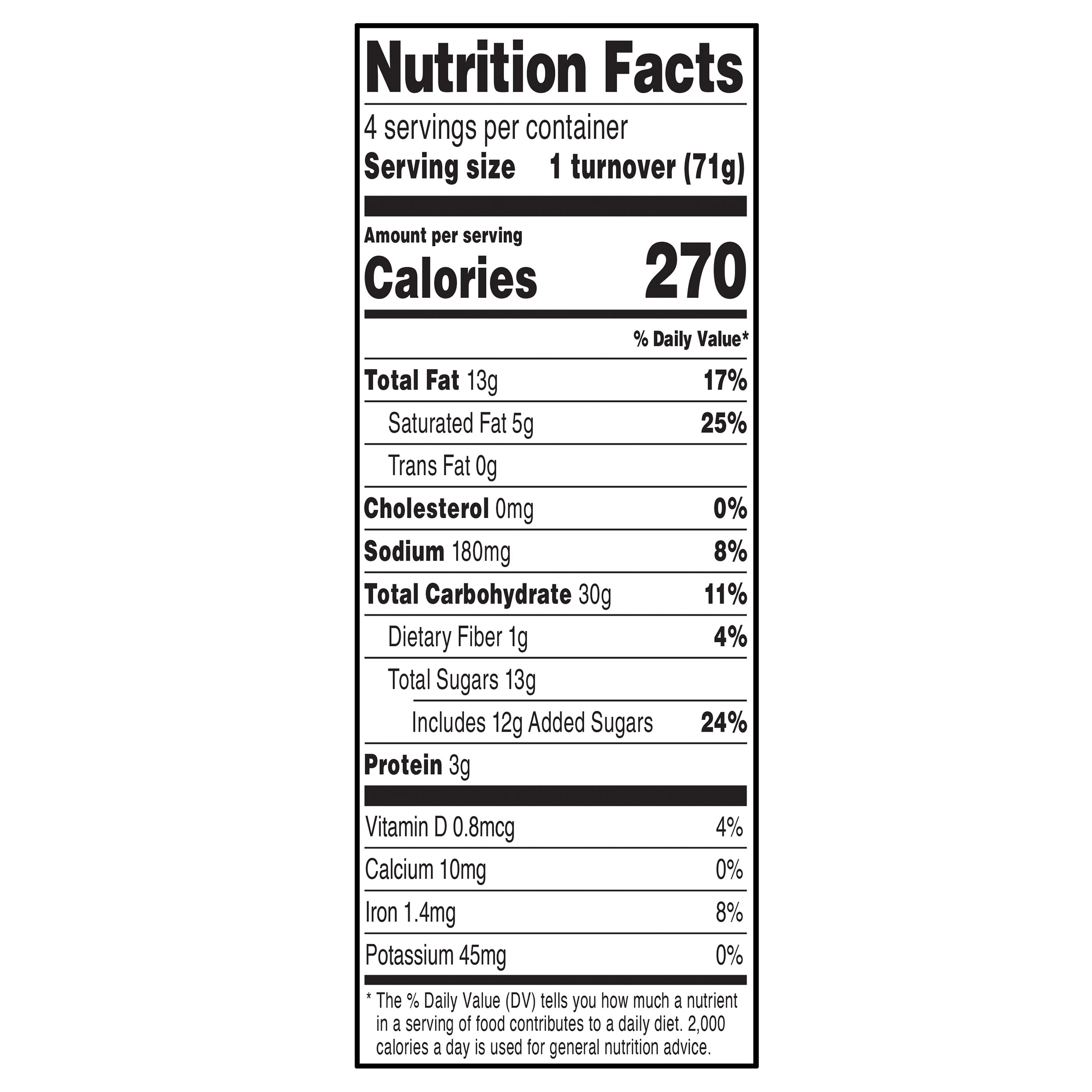 Apple Turnover Pastries 10 Oz 4 Count Freshness Guaranteed