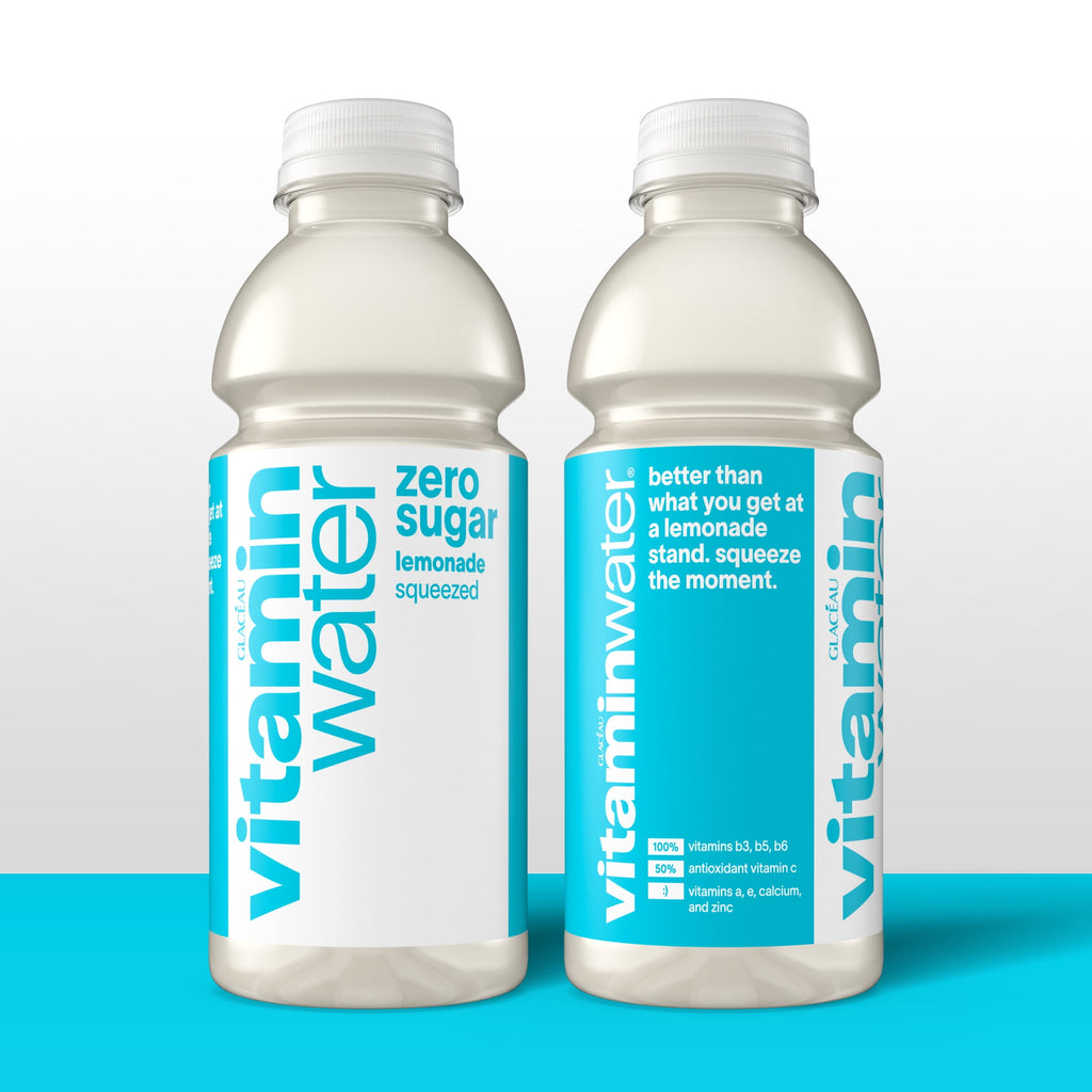 vitaminwater Zero Sugar Squeezed Lemonade Flavored Water Beverage 16.9 fl oz Bottles 6 Pack