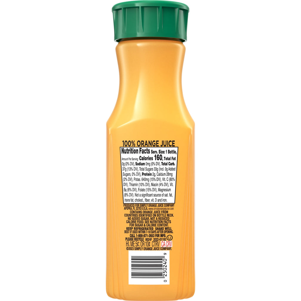 Simply Orange Pulp-Free Orange Juice 11.5 fl oz