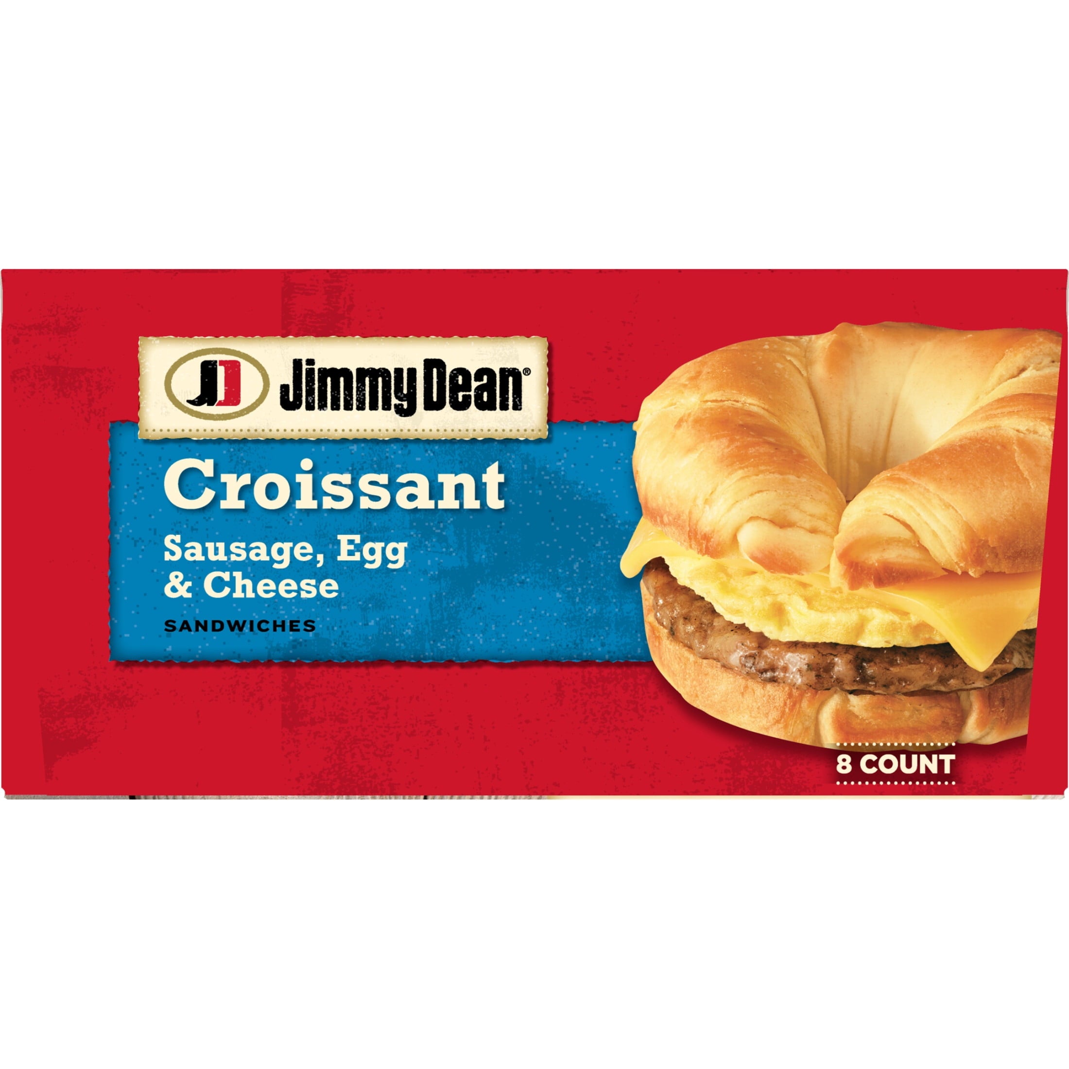Jimmy Dean Sausage Egg & Cheese Croissant Frozen Breakfast Sandwiches 8 Count 36 Oz
