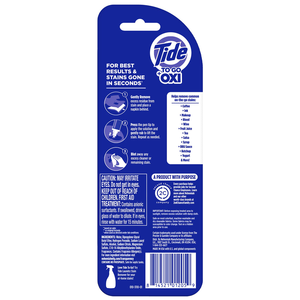 Tide To Go Instant Stain Remover Pen Travel & Pocket Size 0.33 fl oz 1 Count
