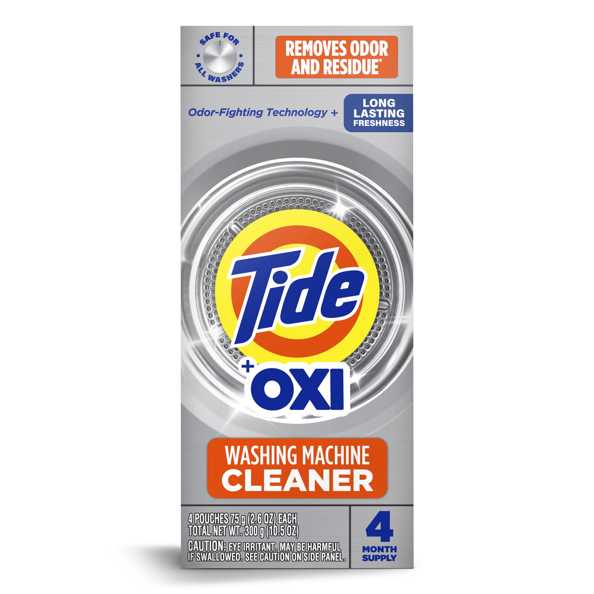 Tide Washing Machine Cleaner with Oxi Powder Odor Eliminator 4 Count