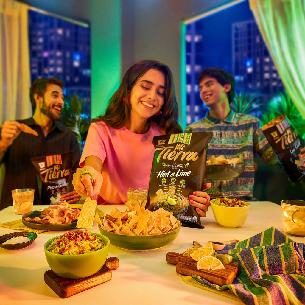 Mi Tierra Hint of Lime Tortilla Chip Strips 9.9 Oz Barcel