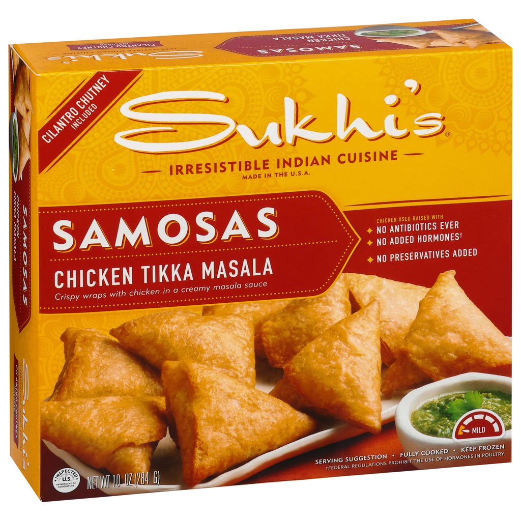 Sukhi's Chicken Tikka Masala Samosa Frozen Appetizer Snack 10 Oz