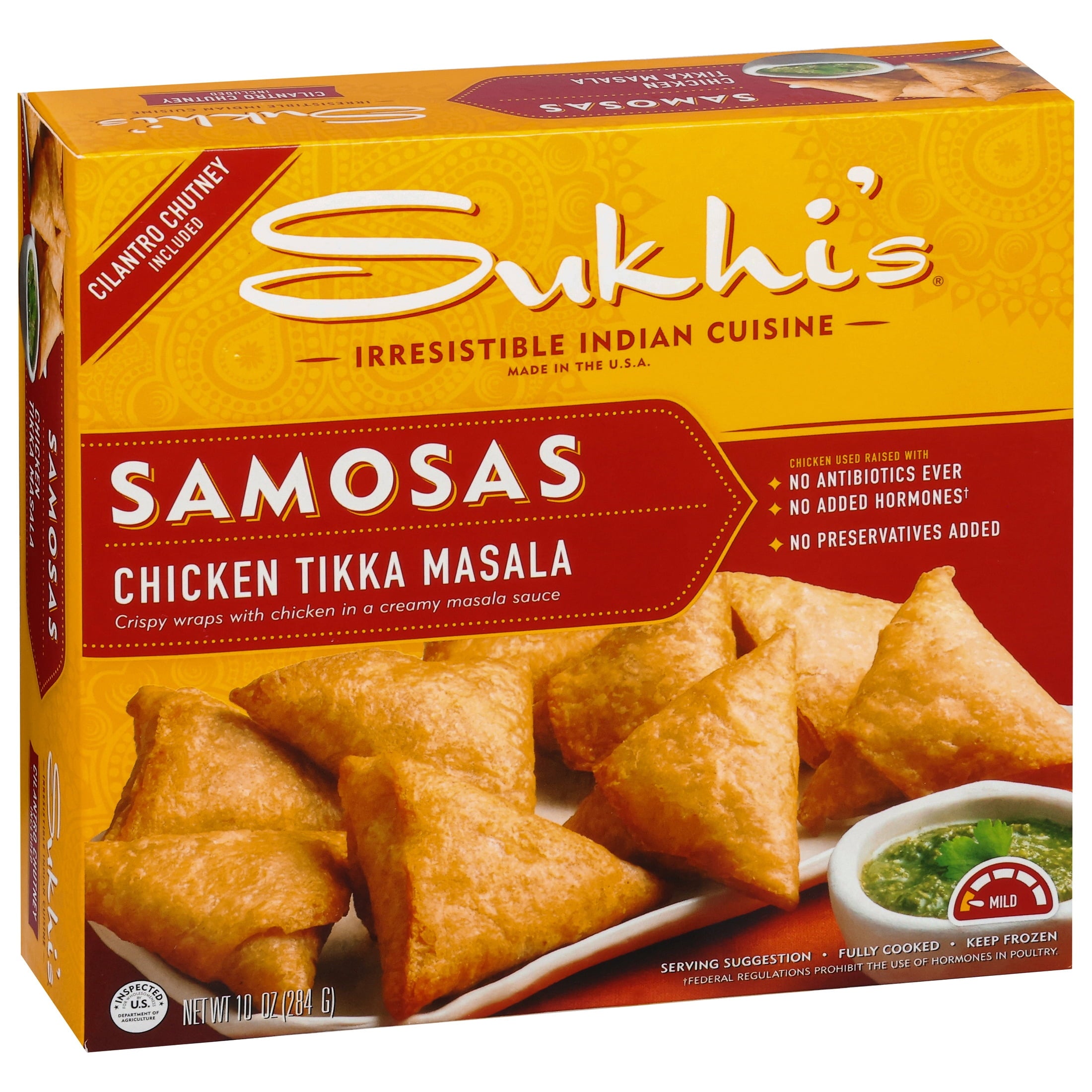 Sukhi's Chicken Tikka Masala Samosa Frozen Appetizer Snack 10 Oz