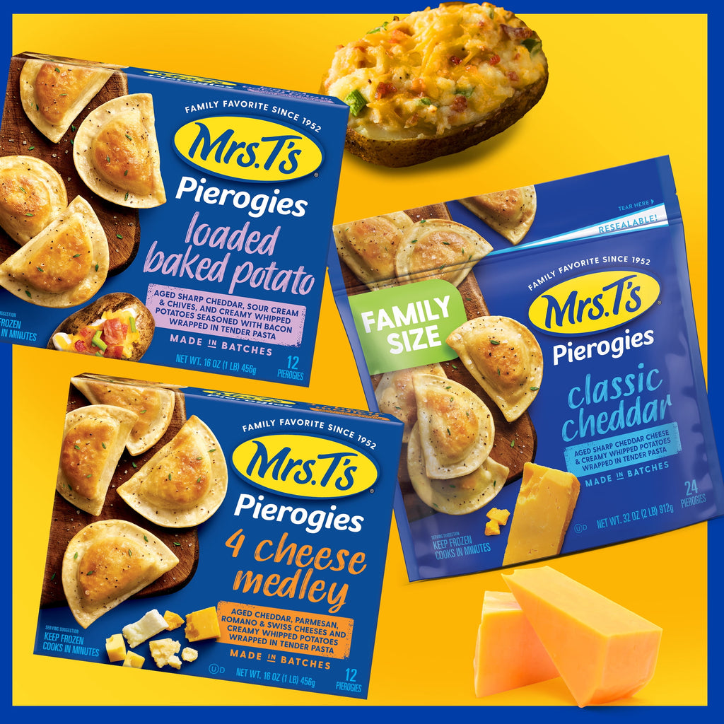 Mrs. T's Classic Cheddar Pierogies Frozen 48 Ct 4 Lb