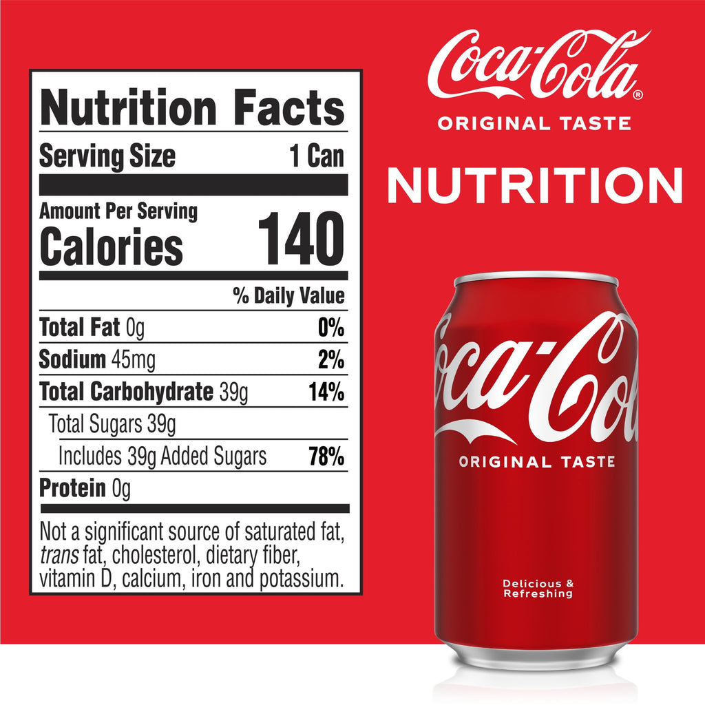 Soda Pop Cans 12 Fl Oz 24 Pack Coca-Cola