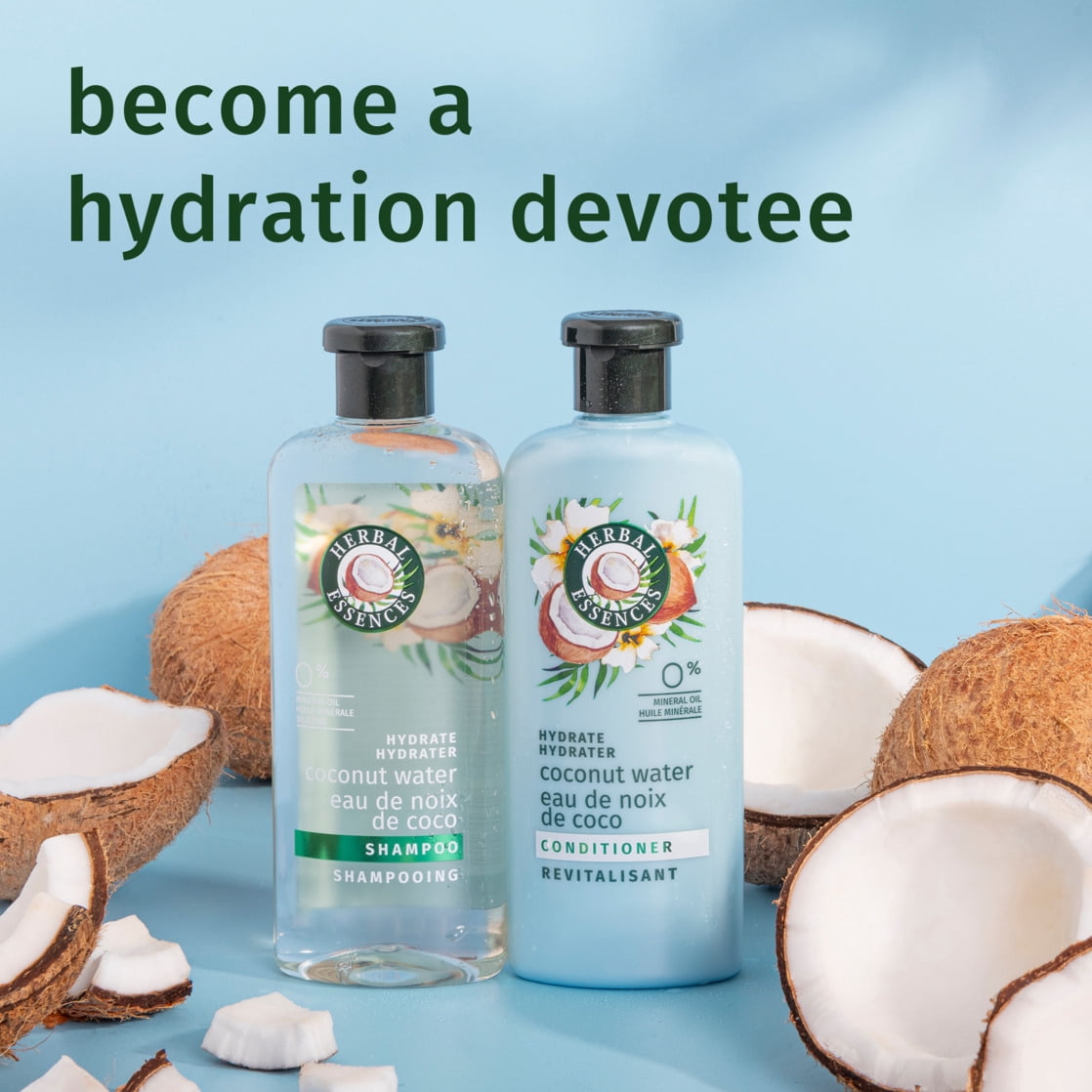 Herbal Essences Coconut Water and Jasmine Moisturizing Shampoo and Conditioner Set 27 fl oz
