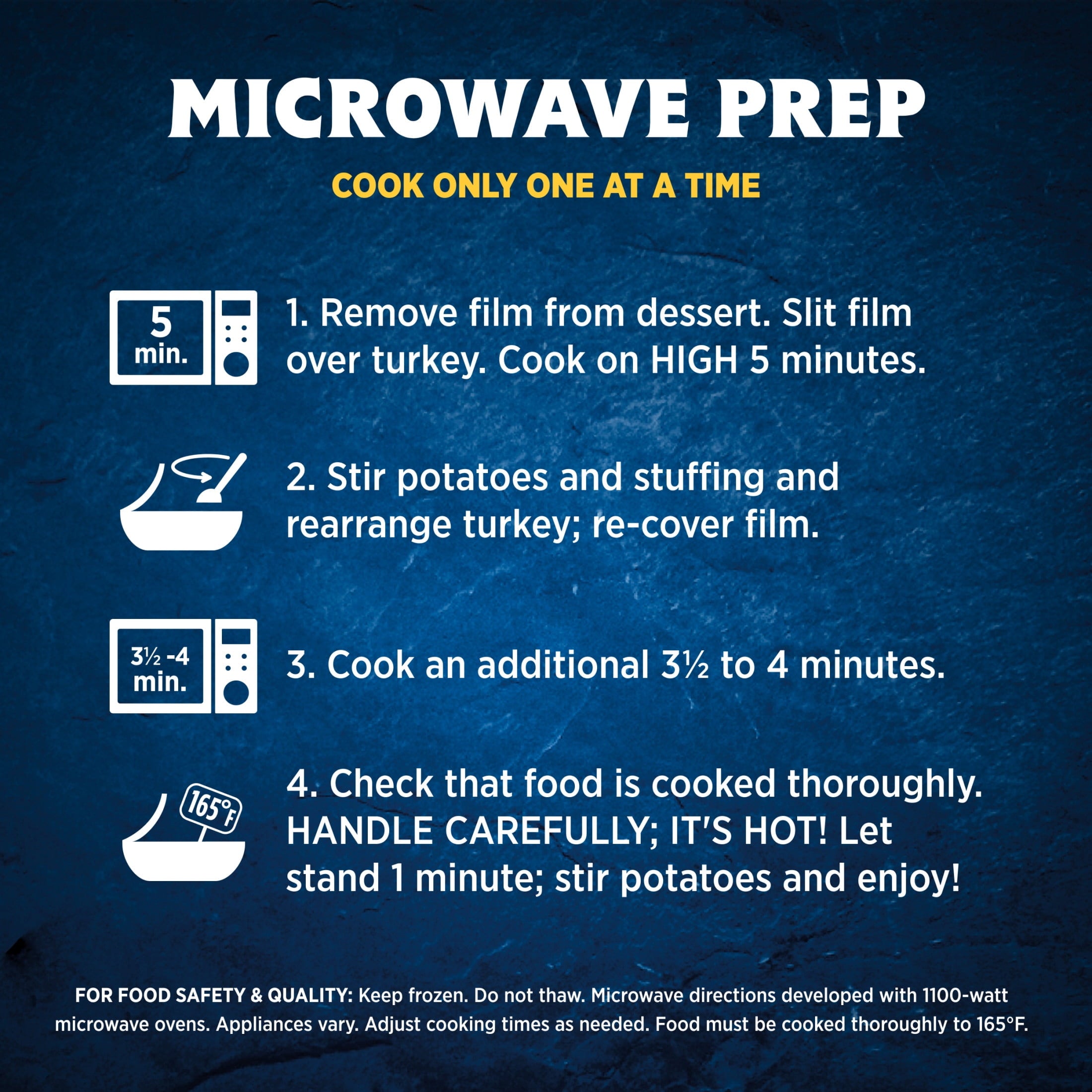 Hungry-Man Carved White Meat Roasted Turkey Frozen Meal 16 Oz