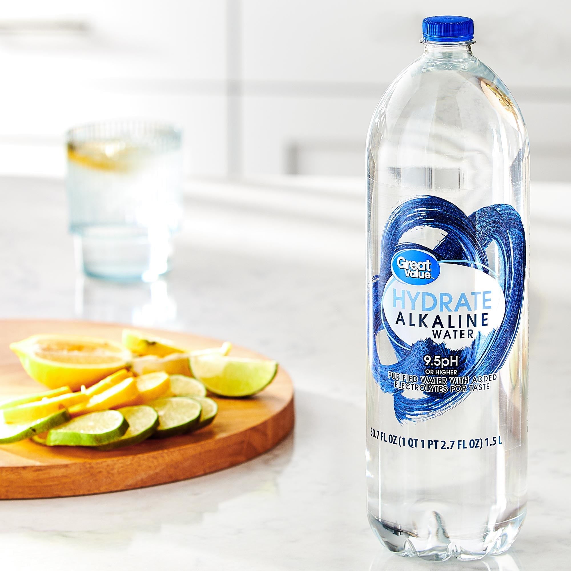 Great Value Hydrate Alkaline Water 33.8 fl oz 12 Count