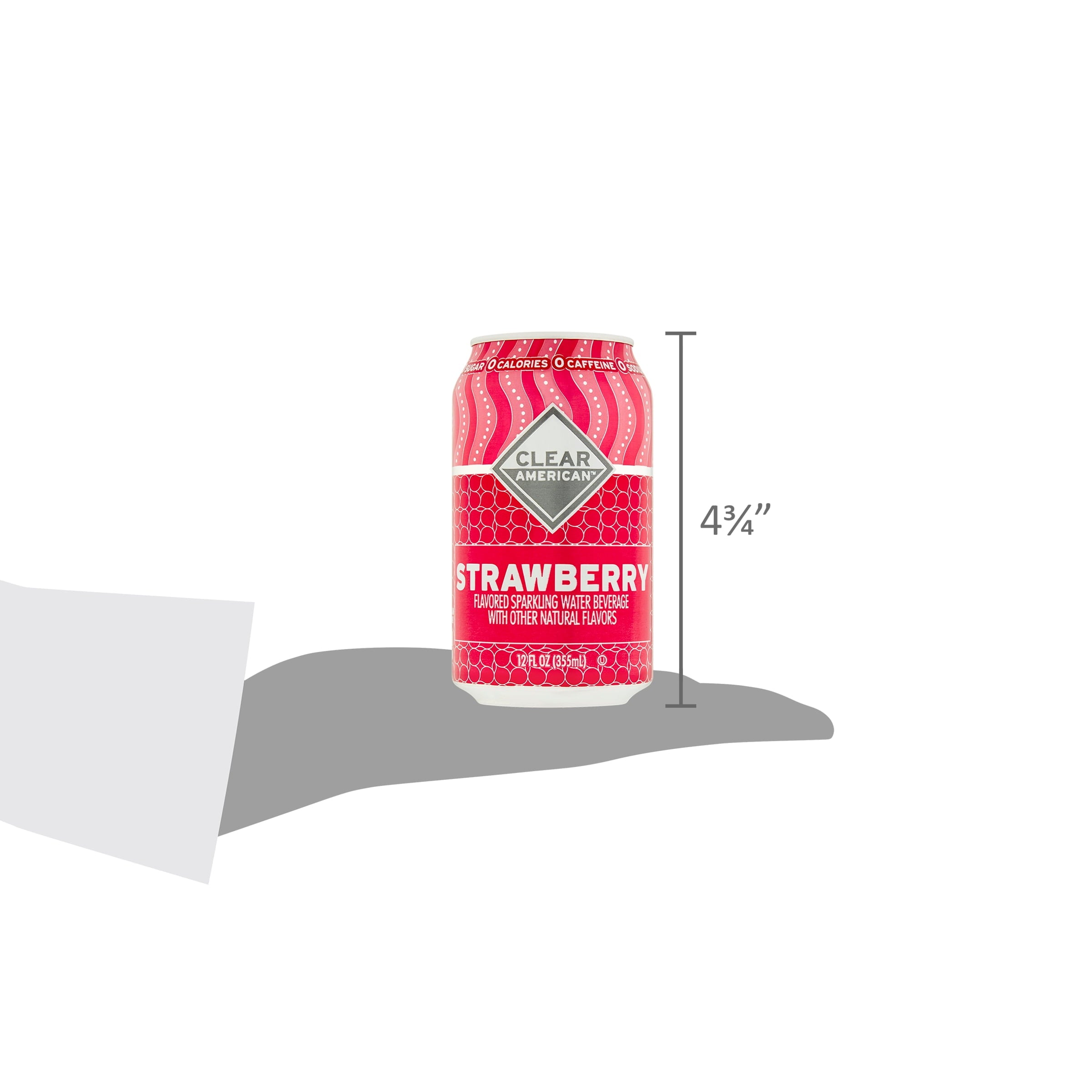 Clear American Strawberry Sparkling Water 12 fl oz Cans 12 Pack