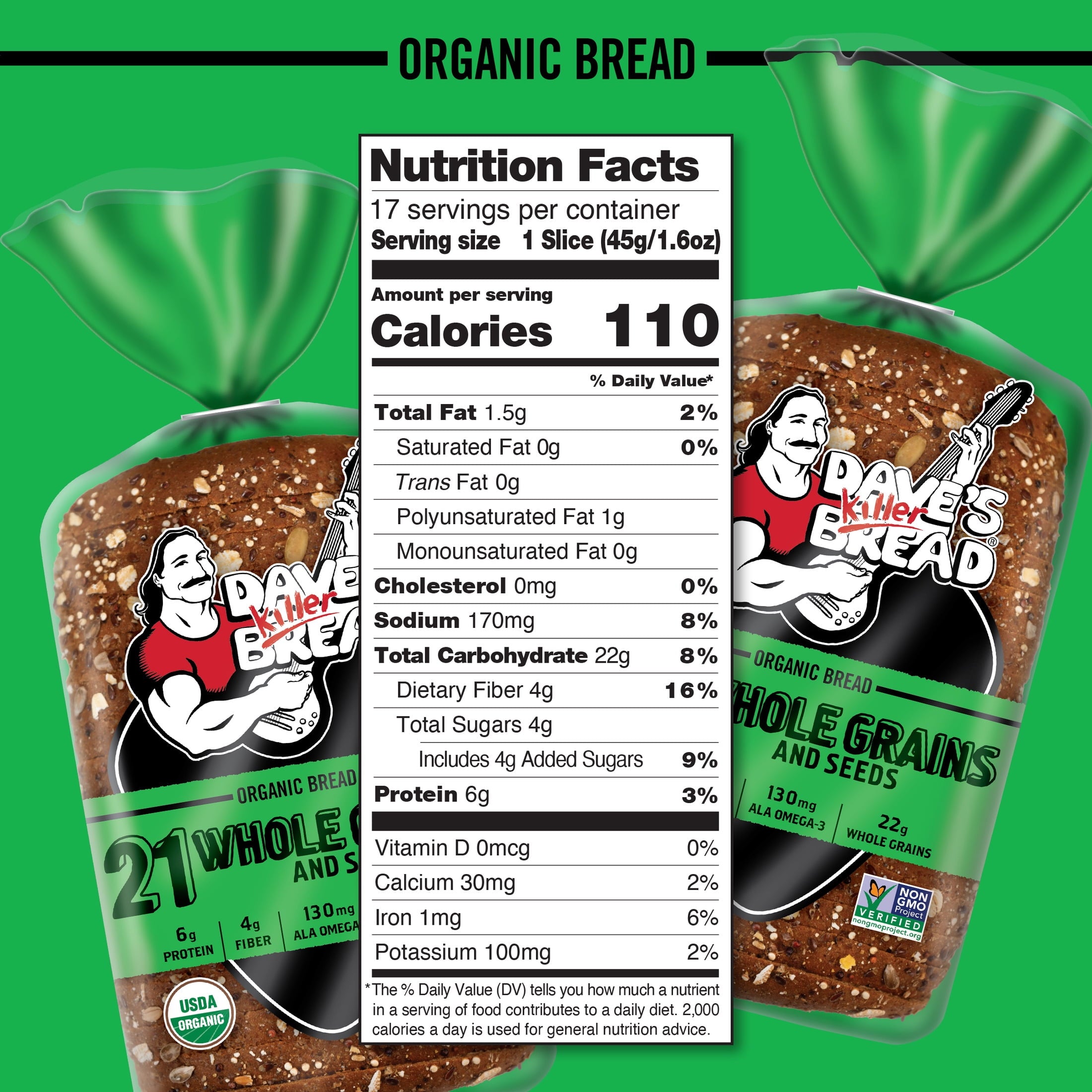 21 Whole Grains & Seeds Organic Bread 27 Oz 1 Count