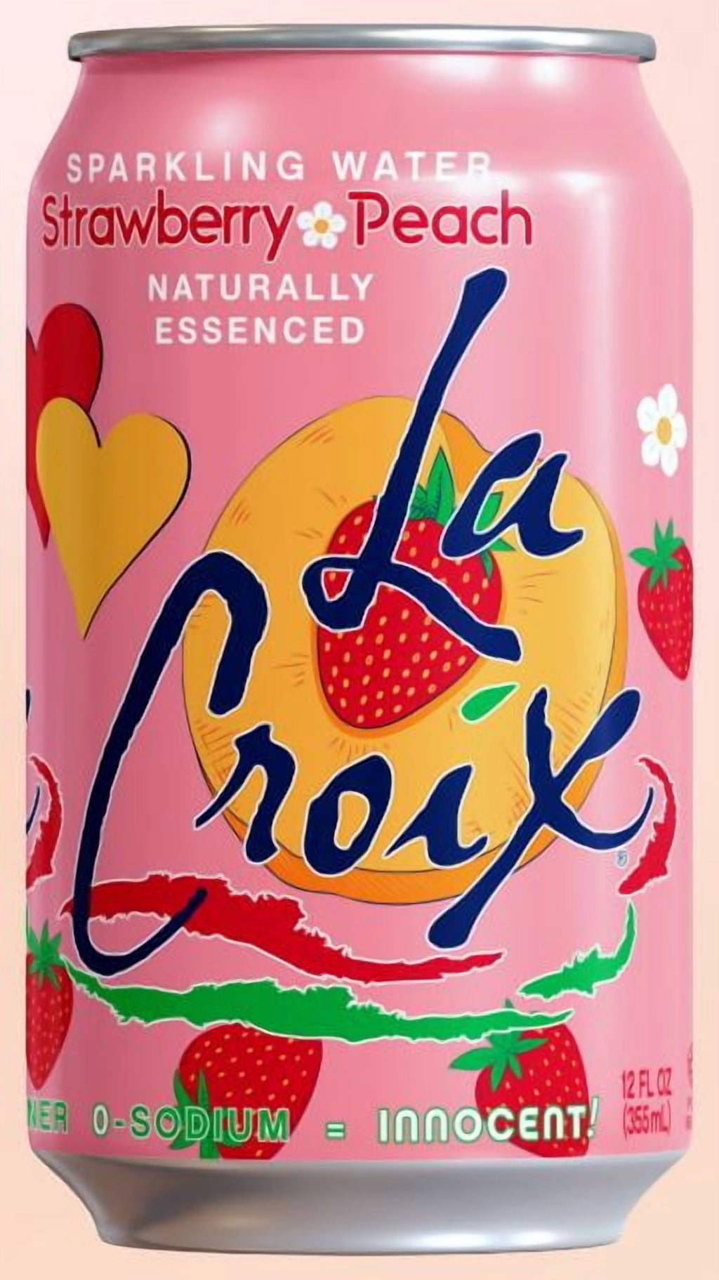 LaCroix Strawberry Peach Sparkling Water 12 fl oz Cans 8 Pack