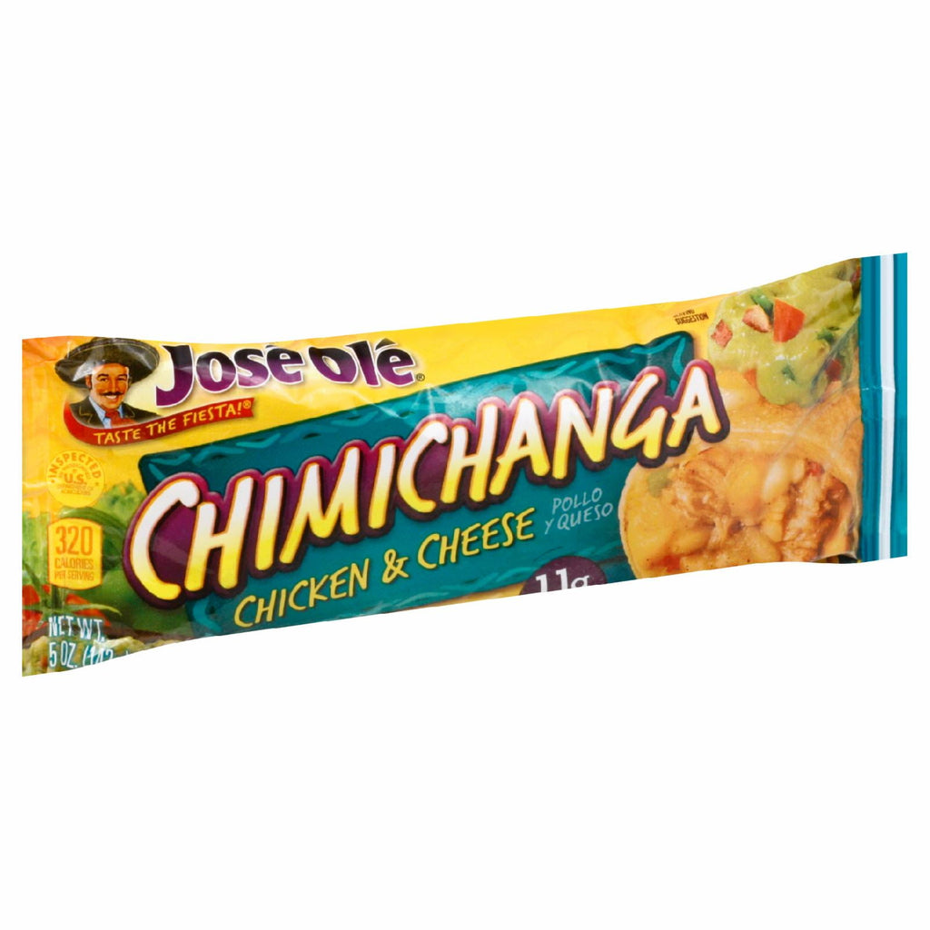 Jose Ole Chicken & Cheese Chimichanga Frozen Mexican Food 5 Oz