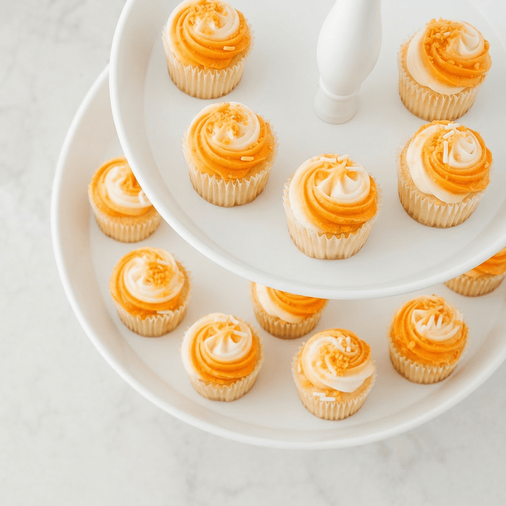 Orange Vanilla Cream Mini Cupcakes 10 Oz 12 Count Freshness Guaranteed