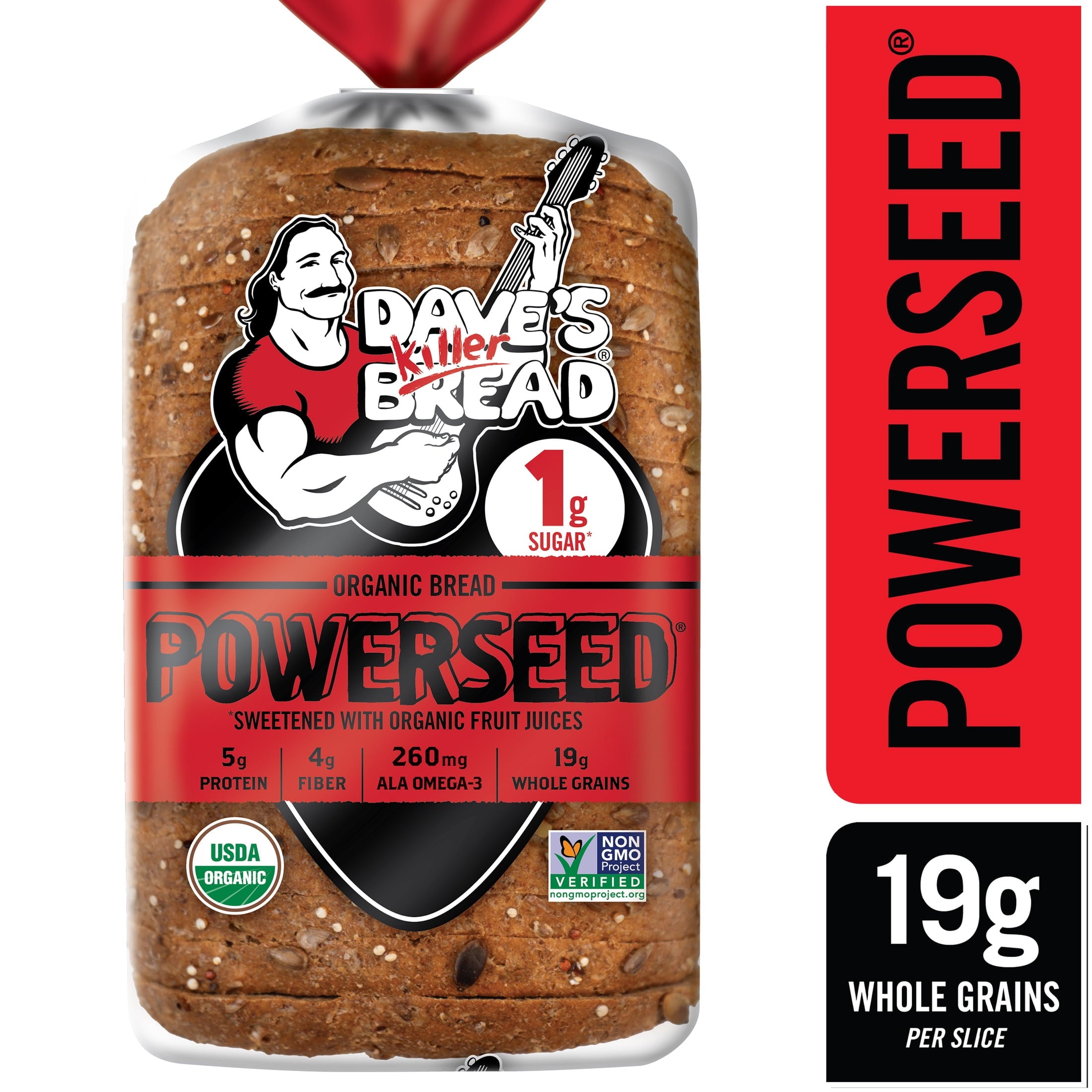 Powerseed Seeded Organic Whole Grain Bread 25 Oz 1 Count Dave's Killer Bread