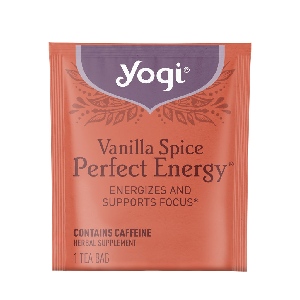 Yogi Vanilla Spice Perfect Energy Organic Black Wellness Tea Bags 1.12 oz 16 Count